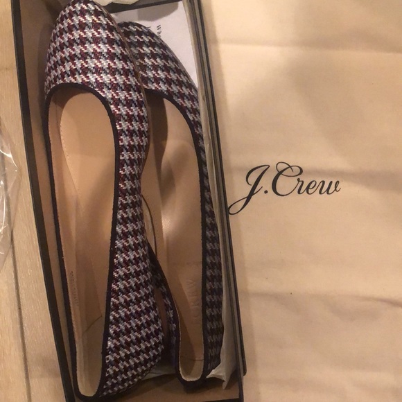 Nora Houndstooth Ballet Flats - Made In Italy - New w/ box & dust bag - Picture 6 of 13